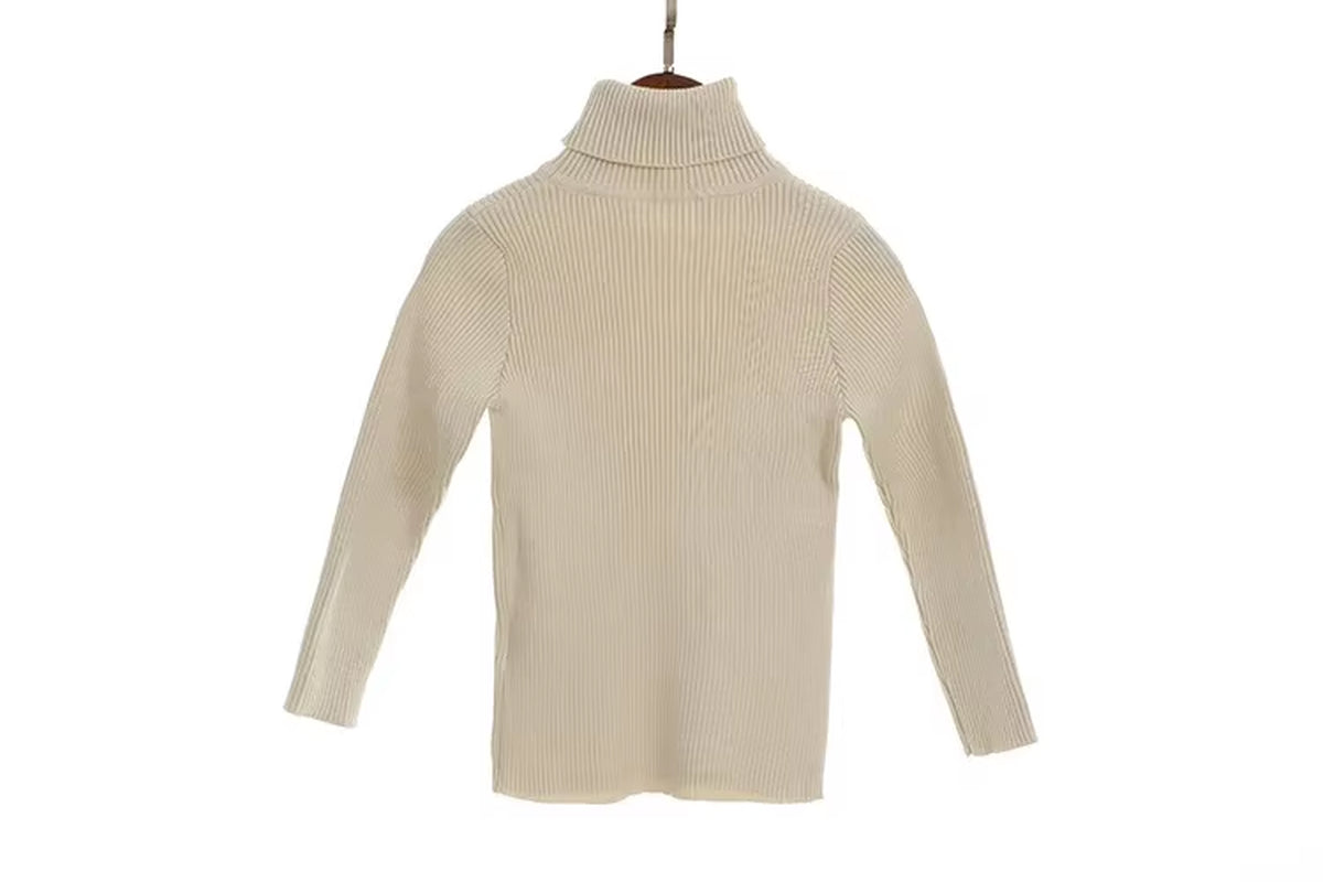 Baby Turtleneck Knitted Sweaters Girls Winter Clothes Children Boys Pullover Toddler Knit Sweate Cotton Baby Pullover Clothes
