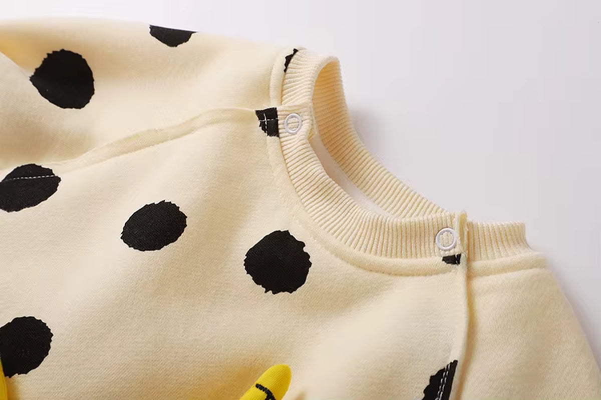 Banana Pop – Spring Cotton Romper for Babies
