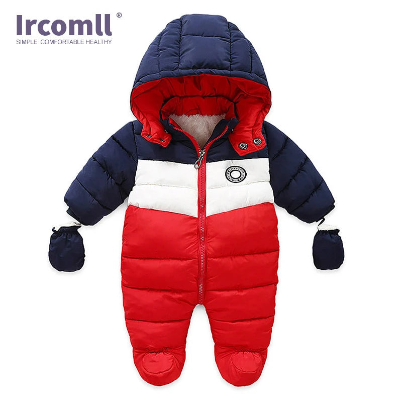 New Fashion Baby Winter&Autumn Clothes Newborn Infant Jumpsuit inside Fleece Rompers Autumn Overalls Children Outerwear