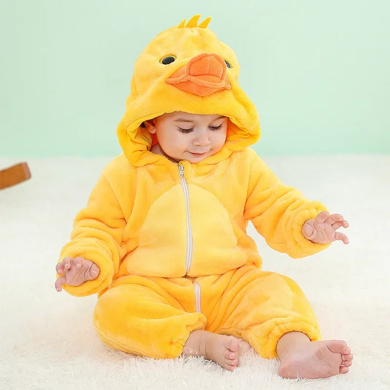 Baby Rompers Winter Kigurumi Lion Costume for Girls Boy Toddler Animal Jumpsuit Infant Clothes Pyjama Kids Overalls Ropa Bebes