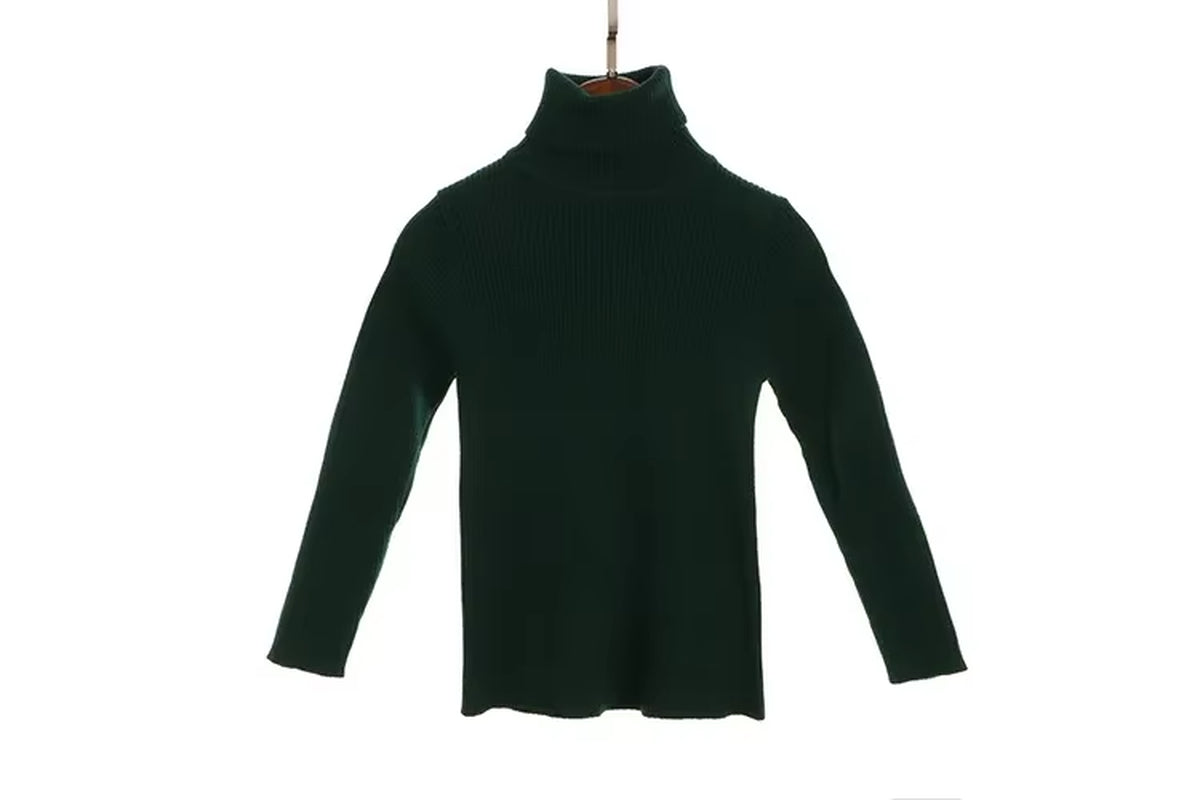 Baby Turtleneck Knitted Sweaters Girls Winter Clothes Children Boys Pullover Toddler Knit Sweate Cotton Baby Pullover Clothes