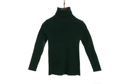 Baby Turtleneck Knitted Sweaters Girls Winter Clothes Children Boys Pullover Toddler Knit Sweate Cotton Baby Pullover Clothes