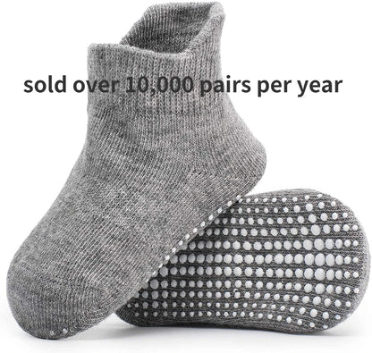 Boys 6 Pack Non Slip Baby Socks for 0-24M Newborn Bebe Girls Grips anti Skid Ankle First Walker Infant Kids Cotton Sock 2021