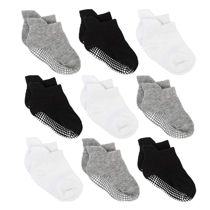 Boys 6 Pack Non Slip Baby Socks for 0-24M Newborn Bebe Girls Grips anti Skid Ankle First Walker Infant Kids Cotton Sock 2021