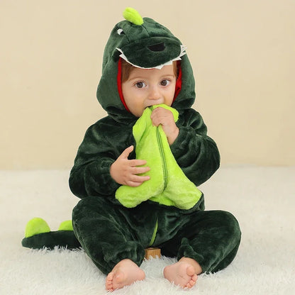 Baby Rompers Winter Kigurumi Lion Costume for Girls Boy Toddler Animal Jumpsuit Infant Clothes Pyjama Kids Overalls Ropa Bebes