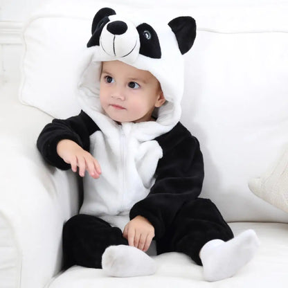 Baby Rompers Winter Kigurumi Lion Costume for Girls Boy Toddler Animal Jumpsuit Infant Clothes Pyjama Kids Overalls Ropa Bebes