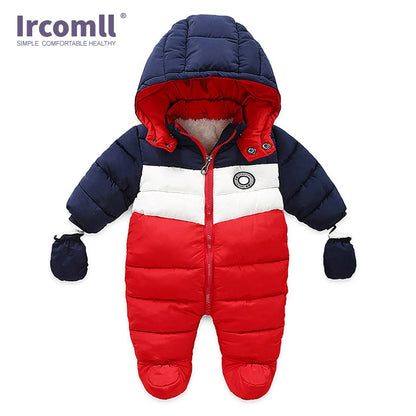 New Fashion Baby Winter&Autumn Clothes Newborn Infant Jumpsuit inside Fleece Rompers Autumn Overalls Children Outerwear