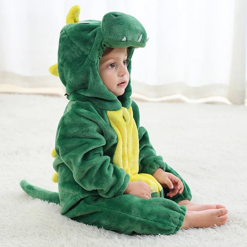 Baby Rompers Winter Kigurumi Lion Costume for Girls Boy Toddler Animal Jumpsuit Infant Clothes Pyjama Kids Overalls Ropa Bebes
