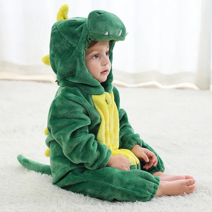 Baby Rompers Winter Kigurumi Lion Costume for Girls Boy Toddler Animal Jumpsuit Infant Clothes Pyjama Kids Overalls Ropa Bebes