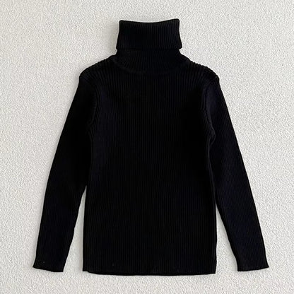 Baby Turtleneck Knitted Sweaters Girls Winter Clothes Children Boys Pullover Toddler Knit Sweate Cotton Baby Pullover Clothes