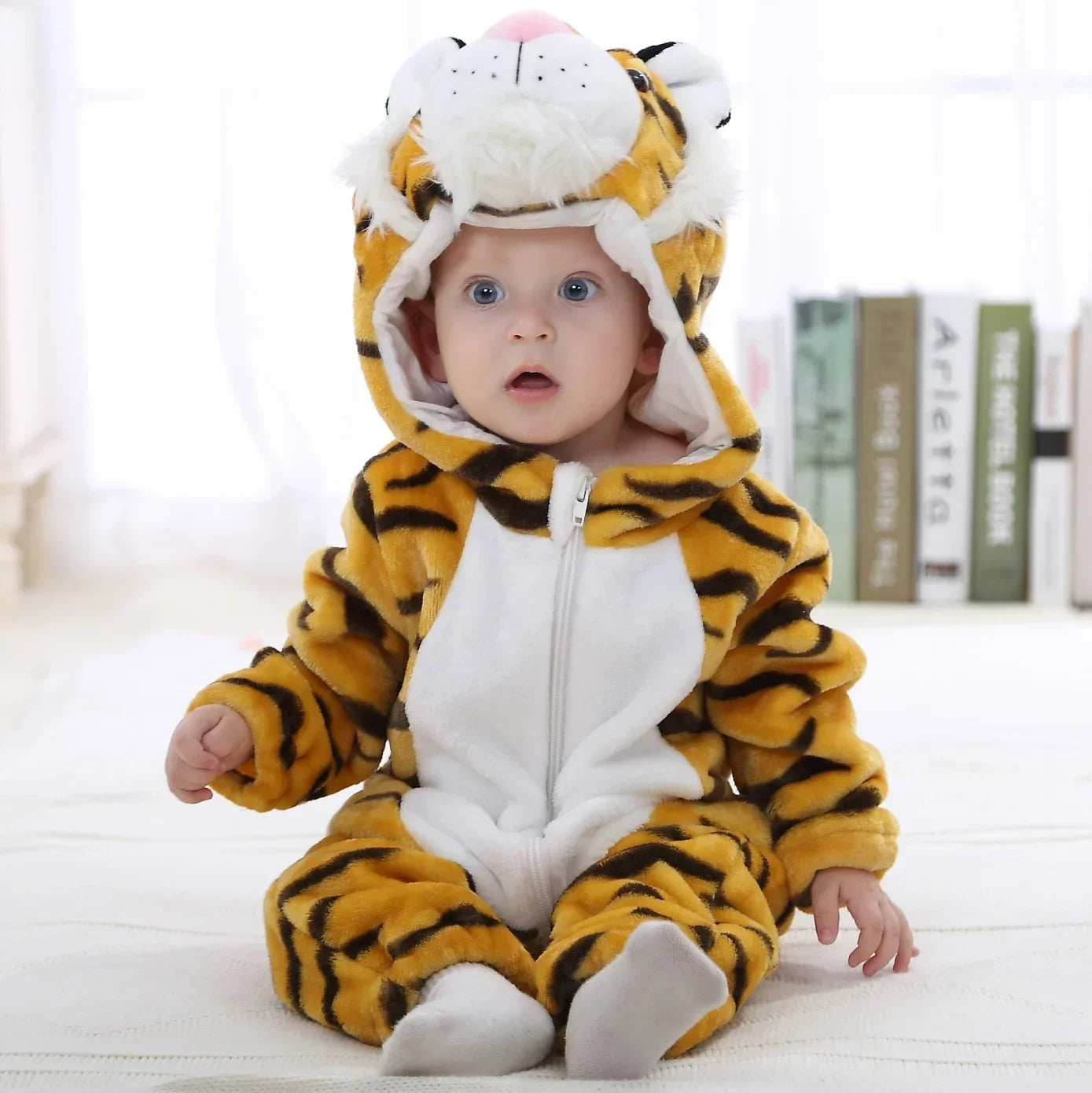Baby Rompers Winter Kigurumi Lion Costume for Girls Boy Toddler Animal Jumpsuit Infant Clothes Pyjama Kids Overalls Ropa Bebes
