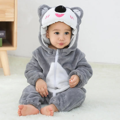 Baby Rompers Winter Kigurumi Lion Costume for Girls Boy Toddler Animal Jumpsuit Infant Clothes Pyjama Kids Overalls Ropa Bebes