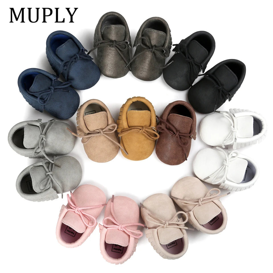 Hot Baby Shoes New Autumn/Spring Newborn Boys Girls Toddler Shoes PU Leather Baby Moccasins Sequin Casual Sneakers 0-18M