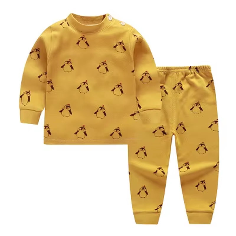 2024 Spring Autumn New Baby Clothing Set Cartoon Cotton Baby Boys Clothing Girls Suit Set 0-3 Year Baby Clothes