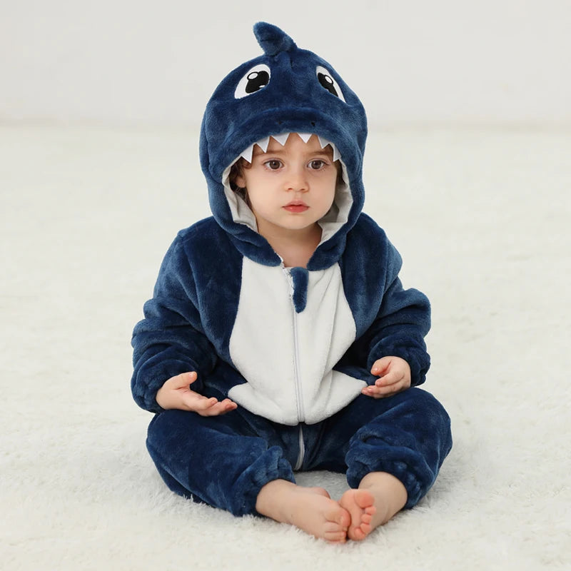 Baby Rompers Winter Kigurumi Lion Costume for Girls Boy Toddler Animal Jumpsuit Infant Clothes Pyjama Kids Overalls Ropa Bebes