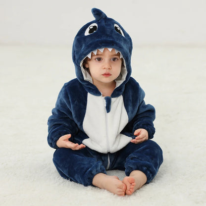 Baby Rompers Winter Kigurumi Lion Costume for Girls Boy Toddler Animal Jumpsuit Infant Clothes Pyjama Kids Overalls Ropa Bebes
