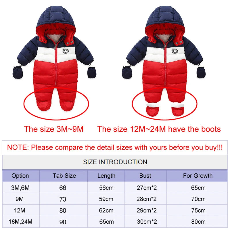 New Fashion Baby Winter&Autumn Clothes Newborn Infant Jumpsuit inside Fleece Rompers Autumn Overalls Children Outerwear