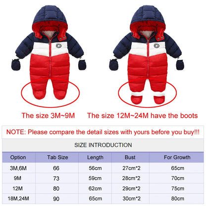 New Fashion Baby Winter&Autumn Clothes Newborn Infant Jumpsuit inside Fleece Rompers Autumn Overalls Children Outerwear