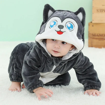 Baby Rompers Winter Kigurumi Lion Costume for Girls Boy Toddler Animal Jumpsuit Infant Clothes Pyjama Kids Overalls Ropa Bebes