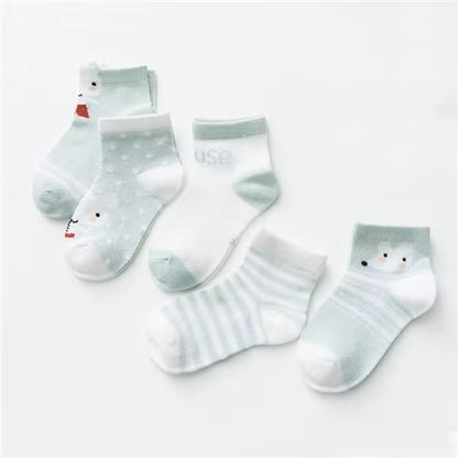 5Pairs/Lot Baby Boy Socks Summer Mesh Thin Baby Socks for Girls Cotton Newborn Infant Baby Girl Socks