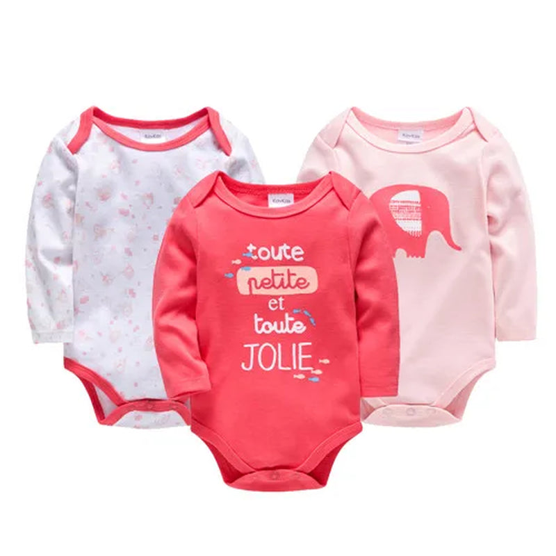 Baby Boys Girls Bodysuit 6 PCS 3 PCS Long Sleeve 100% Cotton Baby Clothes 0-12 Months Newborn Body Bebe Jumpsuit Clothing