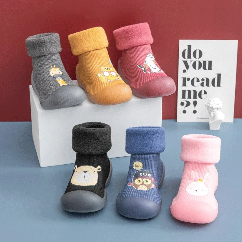 New Thickened Kids Socks Shoes Winter Super Warm Baby Toddler Boots Boys Girl Sneakers Newborn Indoor Shoes Floor Footwear Shoes