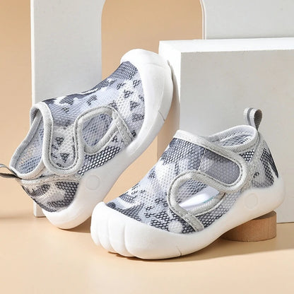 For Child 1-3Y Baby Walking Shoes Kids Mesh Sandal Boys Girl Unisex Summer Shoes with Rubber Sole First-Walker Shoes