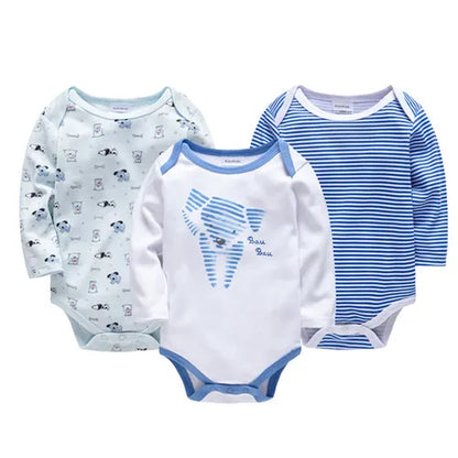 Baby Boys Girls Bodysuit 6 PCS 3 PCS Long Sleeve 100% Cotton Baby Clothes 0-12 Months Newborn Body Bebe Jumpsuit Clothing