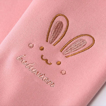 2026 Children Leggings Girls Fleece Lined Thermal Bottoms Baby Casual Trousers Kids Warm Pants Elastic Bunny Tights 3-8 Years