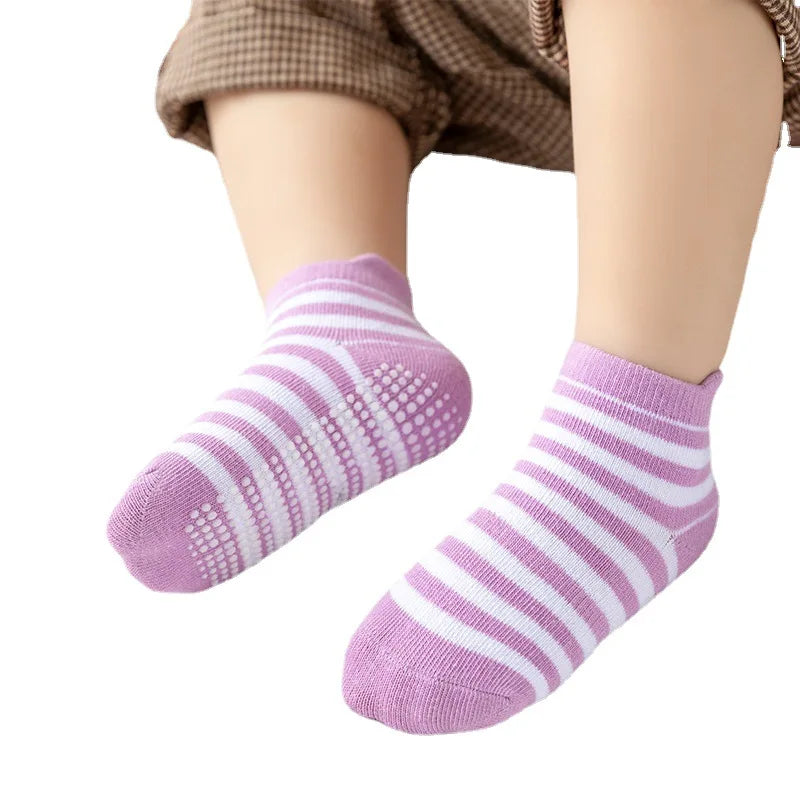 Boys 6 Pack Non Slip Baby Socks for 0-24M Newborn Bebe Girls Grips anti Skid Ankle First Walker Infant Kids Cotton Sock 2021