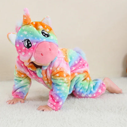 Baby Rompers Winter Kigurumi Lion Costume for Girls Boy Toddler Animal Jumpsuit Infant Clothes Pyjama Kids Overalls Ropa Bebes