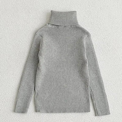 Baby Turtleneck Knitted Sweaters Girls Winter Clothes Children Boys Pullover Toddler Knit Sweate Cotton Baby Pullover Clothes