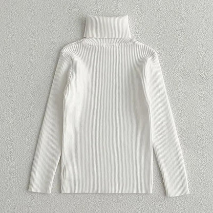 Baby Turtleneck Knitted Sweaters Girls Winter Clothes Children Boys Pullover Toddler Knit Sweate Cotton Baby Pullover Clothes