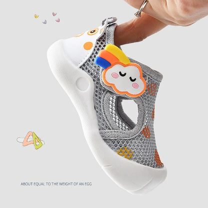 For Child 1-3Y Baby Walking Shoes Kids Mesh Sandal Boys Girl Unisex Summer Shoes with Rubber Sole First-Walker Shoes