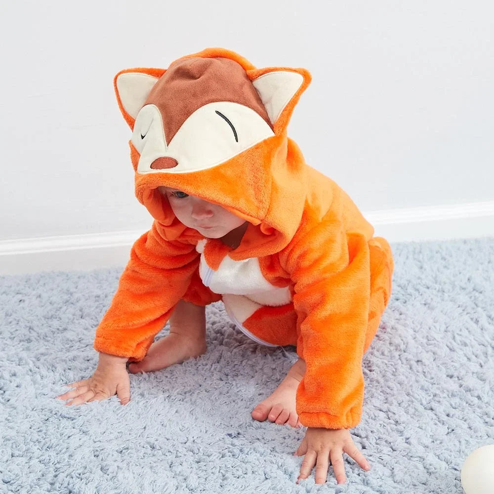 Baby Rompers Winter Kigurumi Lion Costume for Girls Boy Toddler Animal Jumpsuit Infant Clothes Pyjama Kids Overalls Ropa Bebes