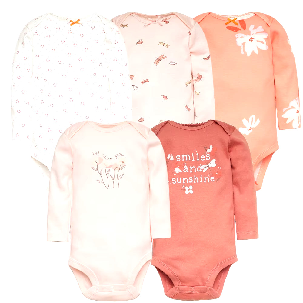 3-5 PCS/LOT Soft Cotton Baby Bodysuits Long Sleeve Newborn Baby Clothing Set Christmas Baby Girls Boys Clothes Infant Jumpsuit
