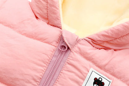 Baby Winter Snowsuit with Bear Ears Romper Jumpsuit for Newborn Infant Boys Girls Warm Outdoor & Indoor Onesie