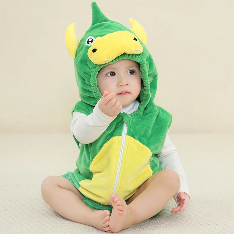 Baby Rompers Winter Kigurumi Lion Costume for Girls Boy Toddler Animal Jumpsuit Infant Clothes Pyjama Kids Overalls Ropa Bebes