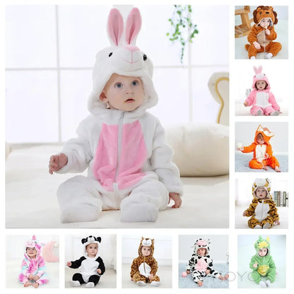 Baby Rompers Winter Kigurumi Lion Costume for Girls Boy Toddler Animal Jumpsuit Infant Clothes Pyjama Kids Overalls Ropa Bebes
