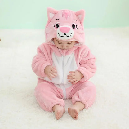 Baby Rompers Winter Kigurumi Lion Costume for Girls Boy Toddler Animal Jumpsuit Infant Clothes Pyjama Kids Overalls Ropa Bebes