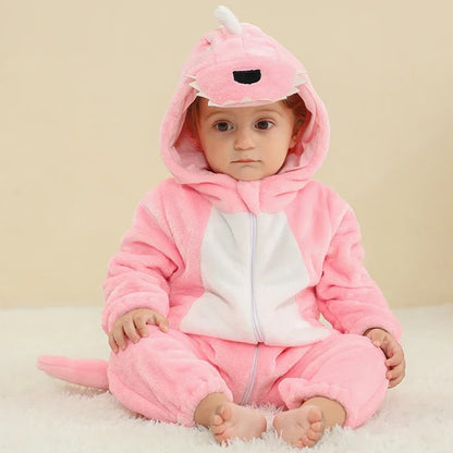 Baby Rompers Winter Kigurumi Lion Costume for Girls Boy Toddler Animal Jumpsuit Infant Clothes Pyjama Kids Overalls Ropa Bebes