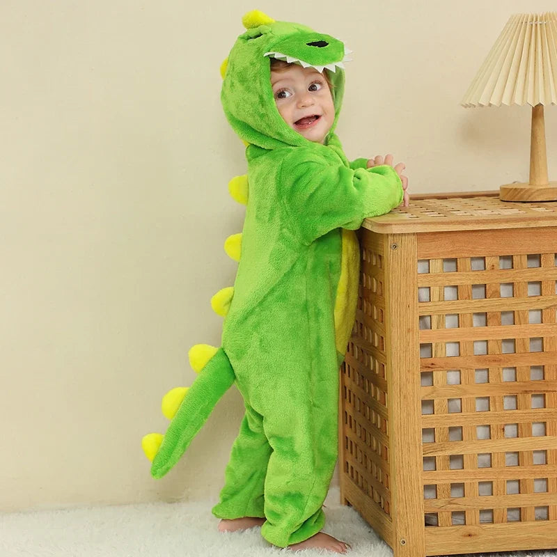 Baby Rompers Winter Kigurumi Lion Costume for Girls Boy Toddler Animal Jumpsuit Infant Clothes Pyjama Kids Overalls Ropa Bebes
