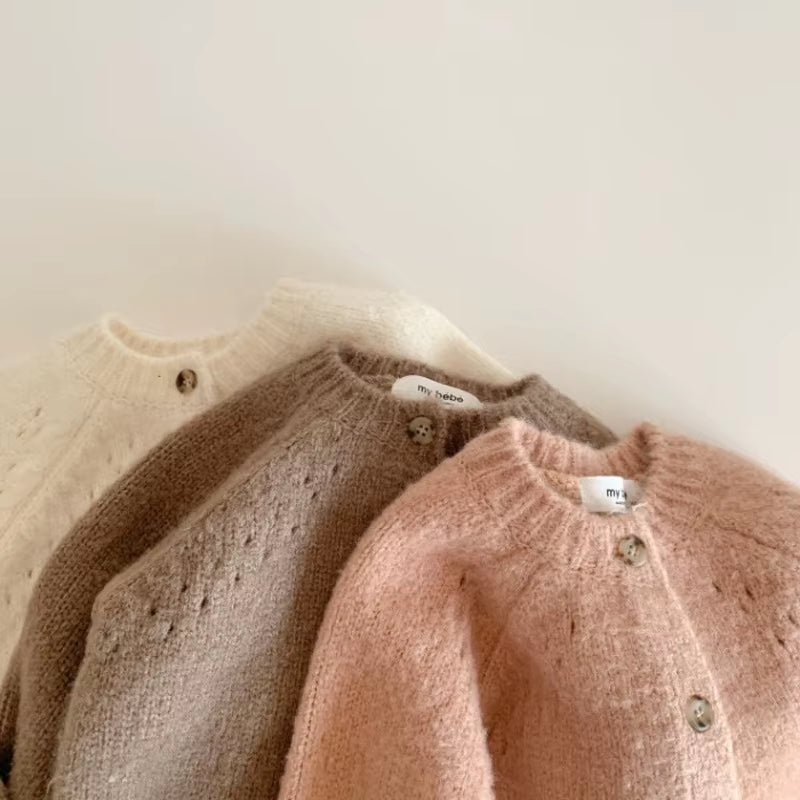 Autumn New Baby Boys Girls Coat Baby Sweater Toddler Knit Cardigans Newborn Knitwear Long-Sleeve Cotton Baby Jacket Tops