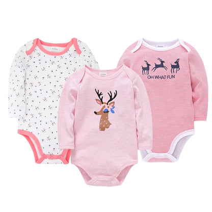 Baby Boys Girls Bodysuit 6 PCS 3 PCS Long Sleeve 100% Cotton Baby Clothes 0-12 Months Newborn Body Bebe Jumpsuit Clothing